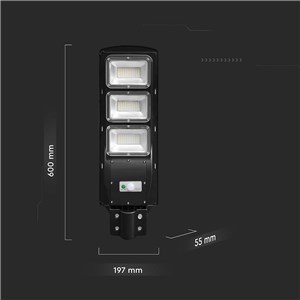 Naświetlacz oprawa uliczna LED solarna V-TAC 12W czarny VT-ST180W 6000K 1200lm