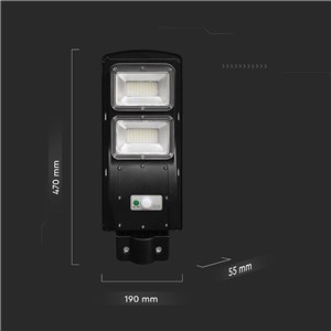 Naświetlacz Oprawa Uliczna LED Solarna V-TAC 8W Czarny VT-ST120W 6000K 1000lm