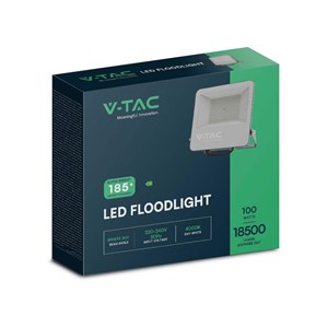 Projektor LED V-TAC 100W 185Lm/W Czarny VT-44105 4000K 18500lm