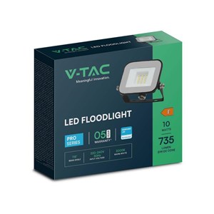 Projektor LED V-TAC 10W SAMSUNG CHIP PRO-S Czarny VT-44010 4000K 735lm 5 Lat Gwarancji