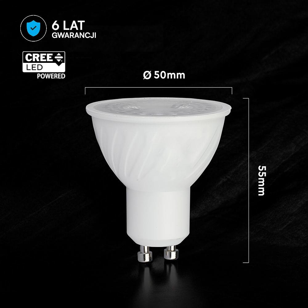 Żarówka LED V-TAC CREE CHIP 4,5W GU10 38st VT-275 4000K 345lm 6 lat gwarancji