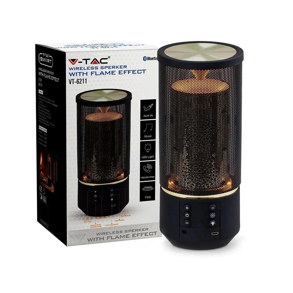 Przenośny głośnik V-TAC bluetooth diody LED 6 ustawień światła TWS 1200mAh VT-6211 - 3